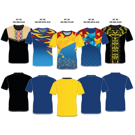 Round Neck Sublimation Design: CRN~2060, 2061, 2062, 2063, 2064